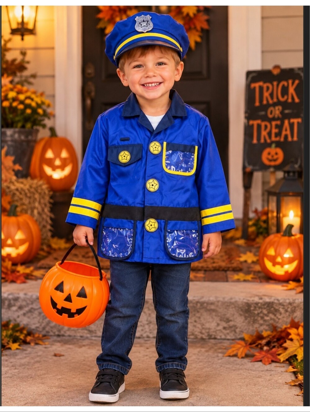 Melissa & Doug Police Officer Costume Youth Ages 3-6